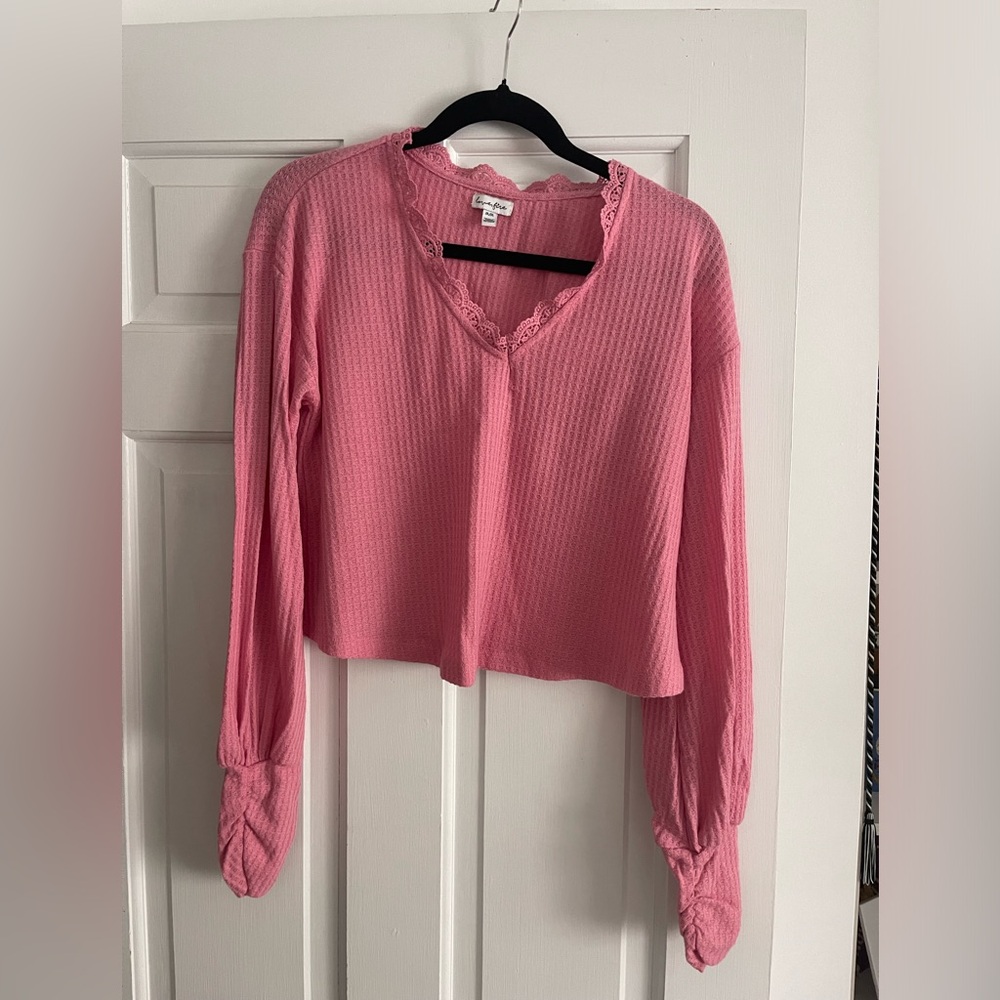 Pink crop long sleeve